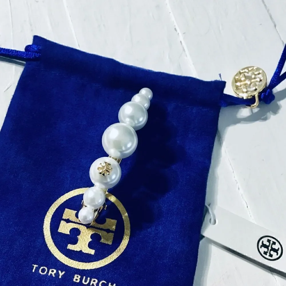 TORY BURCH KIRA FRESHWATER PEARLS HAIR ACCESSORY